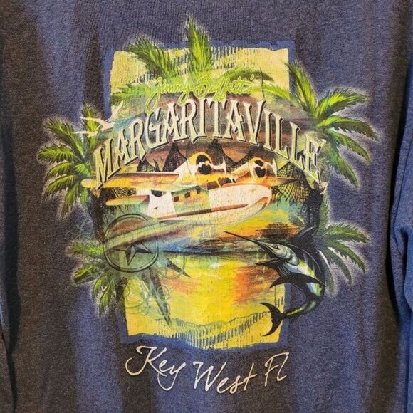 Vtg Jimmy Buffetts Margaritaville Key West Long Sleeve Shirt Large - Picture 4 of 8